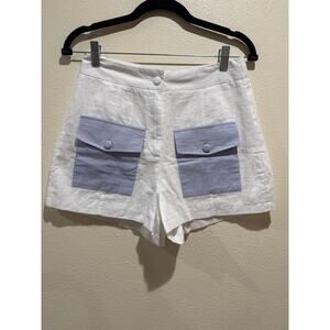 Womens yllw linen milli high wasit shorts  yellow the label